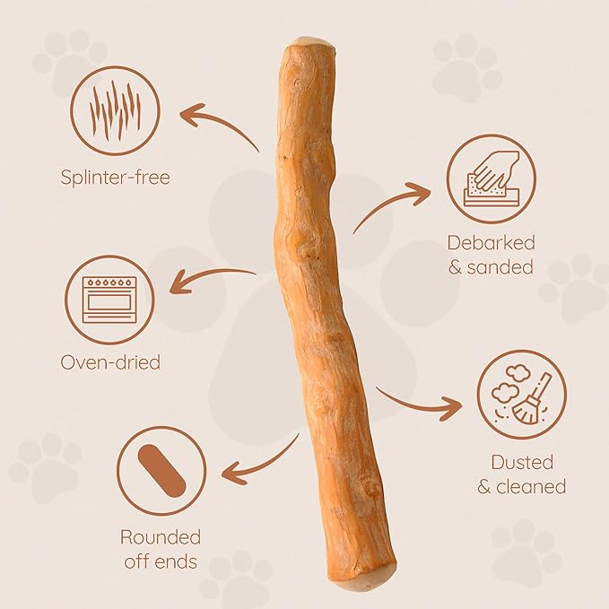Wildfang® Coffee Wood Dog Chew, XL - Tough Chew Toys for Aggressive Chewers, Dog Teething Toys for Puppies, Training for Chewing Muscles, Coffee Tree Sticks for X-Large Dogs (Over 99 lbs)