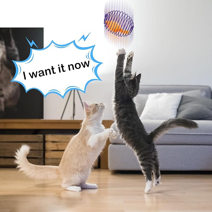 Jecery 5 Pcs Halloween Cat Spring Balls Toys Stretchable Rolling Balls Colorful Playful Coils Interactive Spring Action Toy Caged Rats for Kitten Cat Pet Supplies(Mouse,Multicolor,5 Pcs)