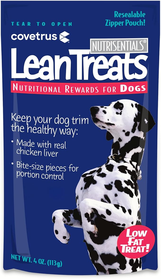 Covetrus Nutrisential Lean Treats for Dogs - Small, Medium & Large Dogs (K9) - Nutritional Low Fat, Bite-Size - Soft Chicken Flavor - 1 Pack - 4oz