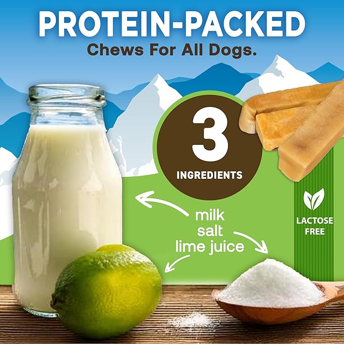 EcoKind Premium Gold Yak Cheese Himalayan Dog Chews, Healthy Dog Treats for Small Dogs, All Natural, High Protein Dog Chew, Cheese, Small - 16 Chews