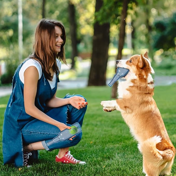 Indestructible Dog Toys for Aggressive Chewers, Contains Tennis Ball, Durable Squeaky Toys (Green, S)