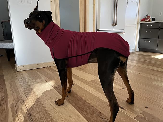 Esobo Fleece Dog Apparel Winter Warm Dog Coat Doggie Turtleneck Cozy Jacket Soft Shirt Vest Stylish Pet Outfits for Small Medium Large Dogs