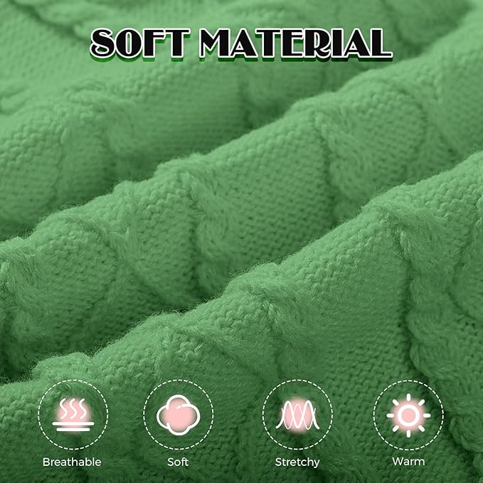 Dog Sweaters for Small Medium Large Dogs Girl, Soft Warm Turtleneck Pup Dogs Shirt, Double Knitting Collar for Outdoor Playing, Warm Dog Clothes (S,Green)