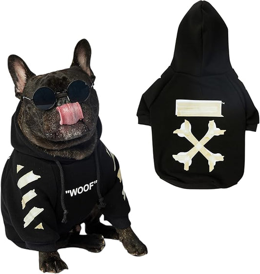 ChoChoCho Woof Designer Dog Hoodies - Art Collection Street Drawstring Hoodies for Small to 5XL Breeds