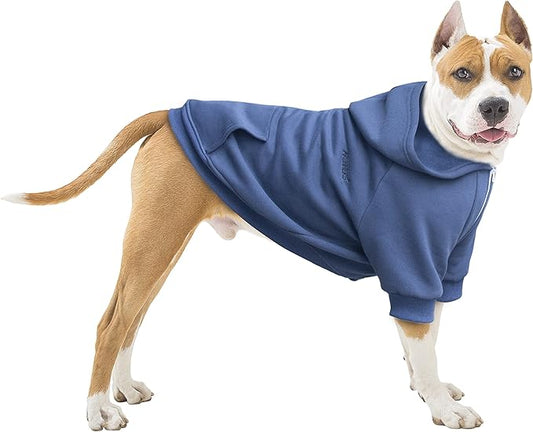 Extra Large Dog Clothes Hoodies Zip Up Sweaters for Big Dogs Labrador Border Collie Blue 4XL