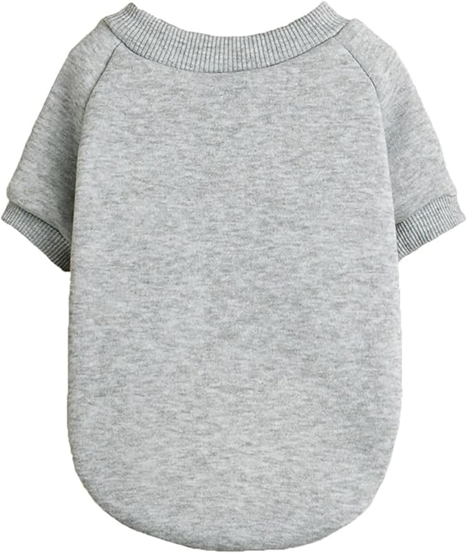 Puppy Sweater for Small Dogs Clothes Warm Winter Cat Clothe Pet Sweatshirt Knitwear Doggie Kitten Clothing, Grey, Small