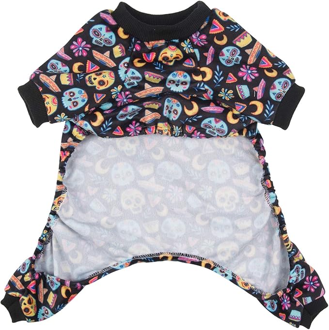 CuteBone Small Dogs Outfit Soft Puppy Onesies Pjs Halloween Dog Pajamas Pet Coat Cat Apparel Comfy Doggie Jumpsuit Bodysuit for All Seasons P73S