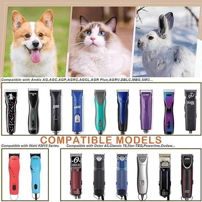 2PCS 40 Blades Dog Grooming Blades Compatible with Andis Dog Clippers Blades,Dog Clipper Blades Compatible with Oster A5,Wahl km10 Dog Clippers,Stainless-Steel Blade Sharp