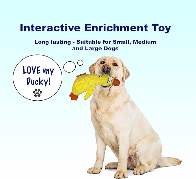 Squeaky Dog Toys for Small, Medium and Large Breeds - Tough, Durable and Soft Crinkle Plush Puppy Toys for Boredom (Octopus+Ducky) 2pack