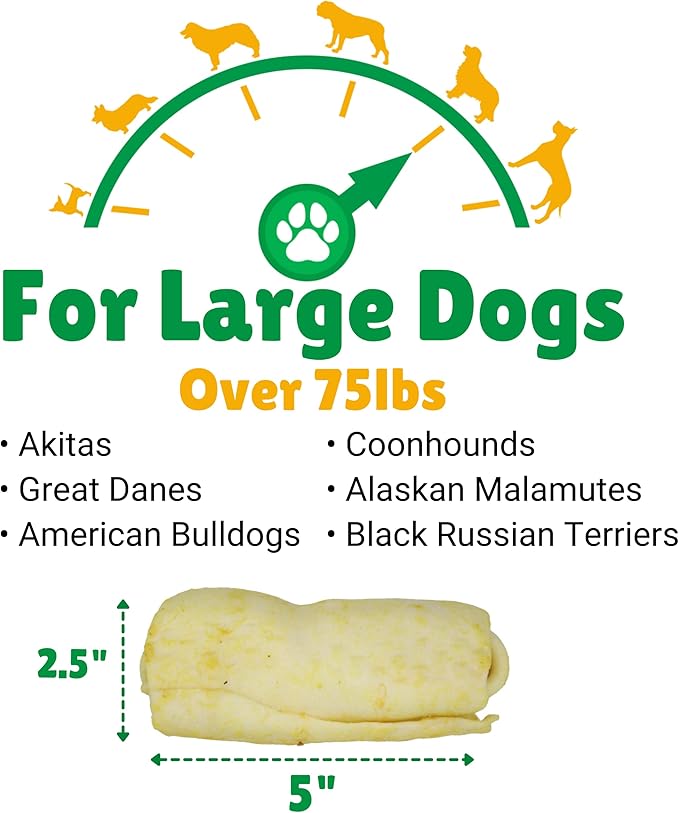 Lucky Premium Treats Chicken Basted Rawhide Stubbys – All Natural Rawhide and Chicken Dog Treats, Gluten Free Premium Large Dog Treats (12 Chews)