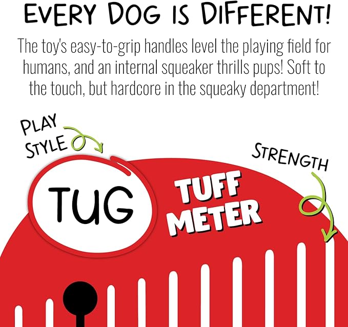 Jolly Pets Jolly Tug-a-Mal Crab Tug/Squeak Toy, Small
