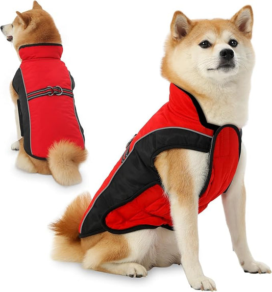 Dog Coat, Water-Resistant Dog Clothes, Warm Fleece Lining Dogs Coats, Winter Windproof Dogs Jackets with Reflective, Pet Vest for Small Medium Large Pets - 1 PCS
