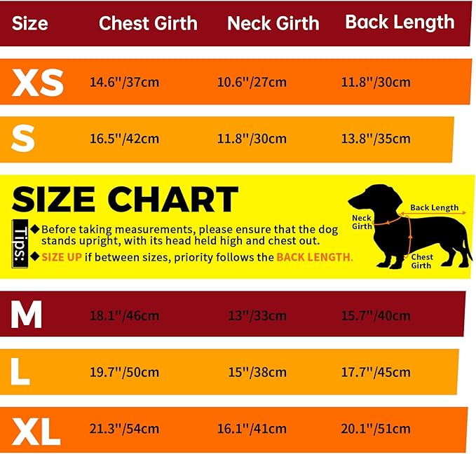 Lelepet Dachshund Coat Warm Dog Winter Coat Waterproof Dog Jacket with Fleece Lining, Reflective Outdoor Dachshund Snowsuit with Leash Hole Adjustable Neckline,Coats for Small Medium Dogs,Red, M