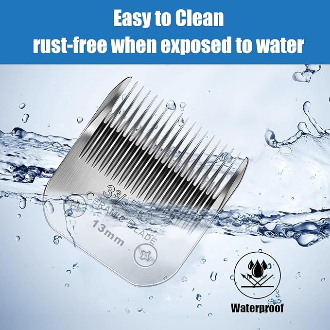 Dog Grooming Replacement Blades Compatible with Andis Dog Clipper, Dog Clipper Blades Compatible with Oster A5,Wahl KM-10 Series Dog Clipper,3FC Blades (13mm)