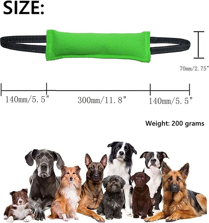 Clysoru Dog Tug Toy Dog，Double Pack Tough Jute Bite Pillow Training Equipment - Puppy to Large Dogs Interactive Toy.