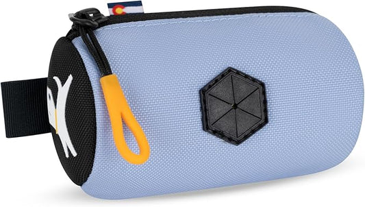 OllyDog Scoop Pick Up | Dog Poop Bag Holder | Lightweight & Water-Resistant Dispenser | Leash Attachment for Hands-Free Carry | Fits Standard Waste Bag Rolls (Blue Heron)