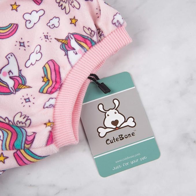 CuteBone Small Dogs Outfit Soft Puppy Onesies Pjs Dog Pajamas Pet Coat Cat Apparel Comfy Doggie Jumpsuit Bodysuit for All Seasons P67XL