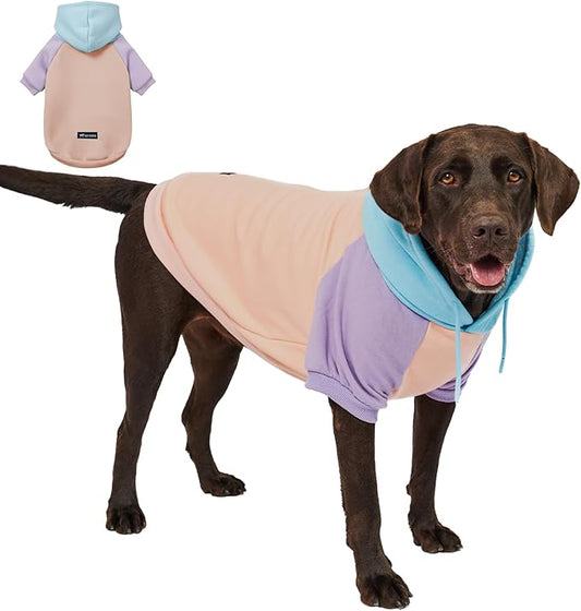 Tuff Pupper Dog Hoodie | Premium Quality 100% Organic Cotton | Ultra Soft Interior for Superior Comfort | Elastic Cuffs & Drawstring for Warmth | Stretch Fit Suitable for All Breeds (Pastel, XXL)