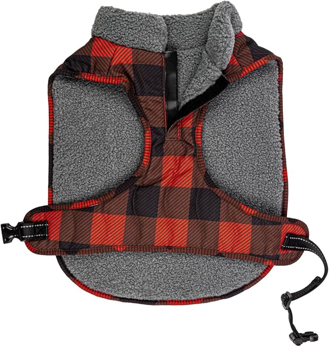 King Buck Quilted Dog Jacket, Buffalo Red, M/L, KB-QJKT-RDBFL-M/L-1
