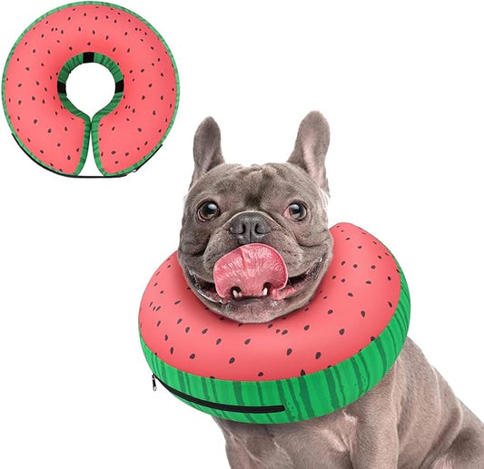 Supet Inflatable Dog Cone Collar for Large Medium Small Dogs, Soft Cone Collar for Dogs Cats, E Collar Pet Neck Donut Dog Cone Alternative After Surgery
