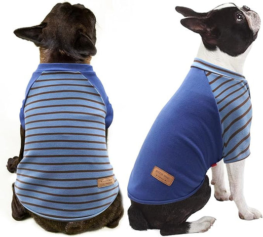 KYEESE 2Pack Dog Sweater Pet Fleece Sweater with Sleeves Stretchy Cat Sweaters Soft Cat Clothes Comfy Dogs Sweatshirt Lightweight Dog Sweaters for Small Dogs Male Pullover Pet Coat for Cold Weather