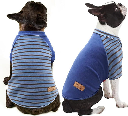 KYEESE 2Pack Dog Sweater Lightweight Puppy Fleece Sweater Dogs Sweatshirt with Sleeves Pullover Cat Sweaters Comfy Dog Sweaters for Small Dogs Male Soft Cat Clothes Stretchy Pet Coat for Cold Weather