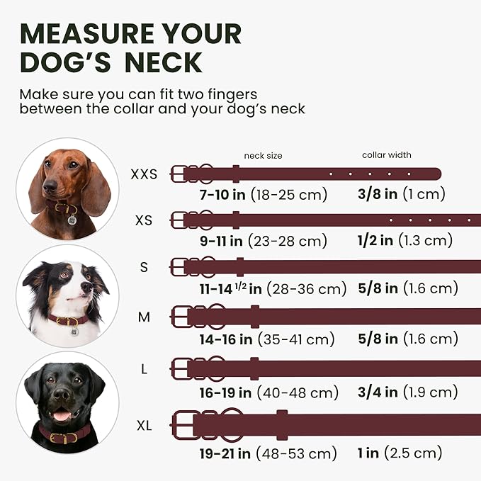 BronzeDog Rolled Leather Dog Collar with QR ID Tag, Adjustable Soft Round Collars for Small Medium Large Dogs Puppy (9" - 11" Neck Size, Burgundy)