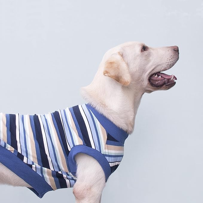 Extra Large Dog T Shirts Clothes Sleeveless Tank Top Vest for Labrador Rottweiler Great Dane, Blue, 2X-Large