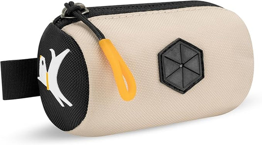OllyDog Scoop Pick Up | Dog Poop Bag Holder | Lightweight & Water-Resistant Dispenser | Leash Attachment for Hands-Free Carry | Fits Standard Waste Bag Rolls (Con Leche)