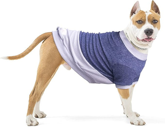 Extra Large Dog Sweaters Warm Clothes Pullover Sweatshirts for Labrador Rottweiler Great Dane, Blue Grey, 4X-Large