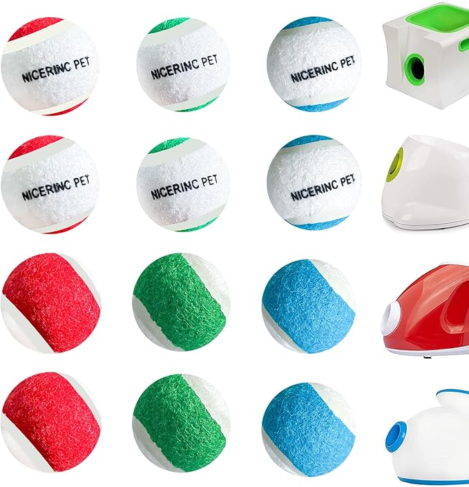 X-Small Dog Tennis Balls Dog Toys Ball 1.72" Pack of 12, Fit Ball Launchers