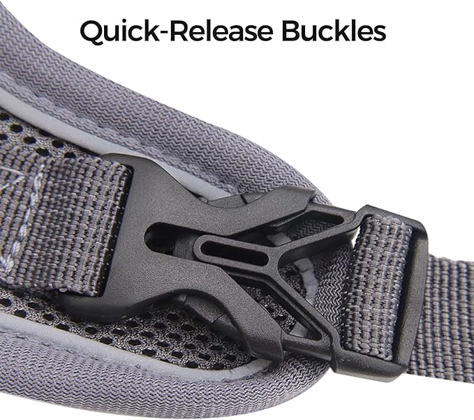 Cat Harness and Leash Set Escape Proof Tactical Medium Kitten Harness Emotional Support Cat Vest, Grey, M