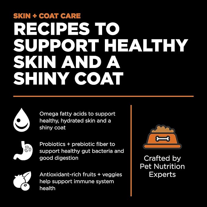 Go! Solutions Skin + Coat Care, Dry Dog Food, Salmon Recipe with Grains, 22 lb Bag