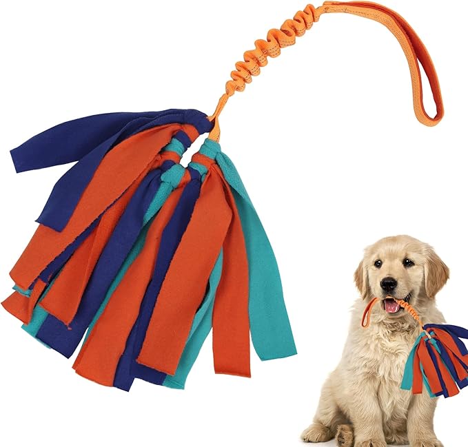 wodoca Interactive Dog Toys, Dog Rope Toys for Aggressive Chewers -Tough Rope Tug of War Dog Toys, Dog Tug Toy for Boredom for Small Medium Puppy Interacting Games (Orange)