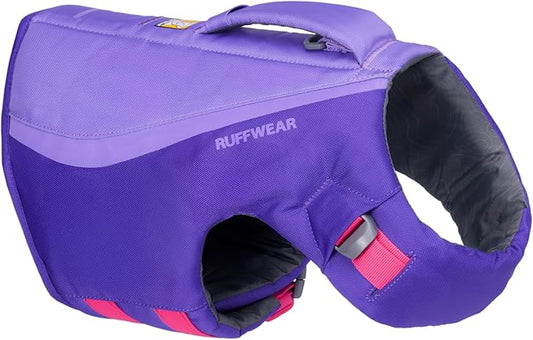Ruffwear, Float Coat Dog Life Jacket, Premium Buoyancy Swim Vest with Lift Handle, Secure Fit & Reflective Trim, Adjustable Flotation for Swimming, Boating, & Outdoor Adventures, Purple Lily, X-Small