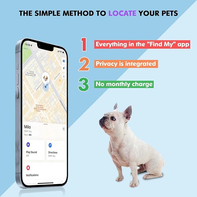 BONSO 2-in-1 GPS Tracker for Dogs: Smart Collar with Real-Time Location, No Monthly Fee, Unlimited Range (iOS Only) GPS Tracker Dog Collar- Ideal for Small, Medium Large Dogs(Tracker Included)