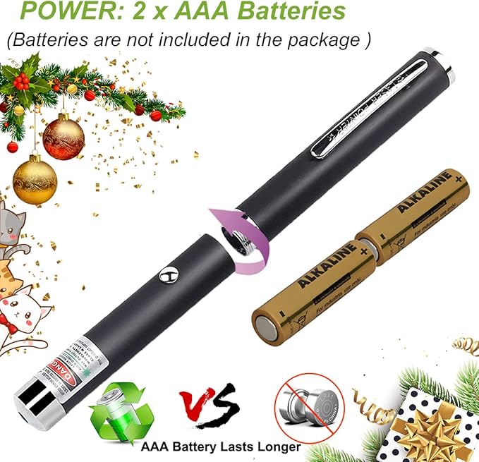Laser Pointer for Cats and Dogs - 3 Pack Pet Kitten Indoor Training Chaser Toys - Cat Pointer Teaching Indicator