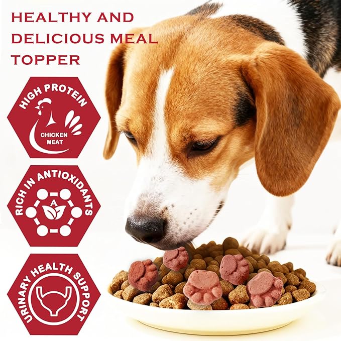 Freeze-Dried Chicken Cranberry Treats for Dogs & Cats, Grain Free Limited Ingredient Training Treats,High Protein, 4.5 oz