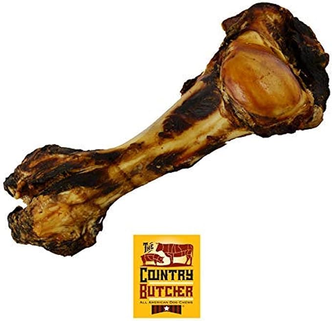 Giant Dog Bone for Aggressive Chewers, Large and Medium Breed Dog Treat, Natural, Tough, Chew Toy, Made in The USA, 1 Count