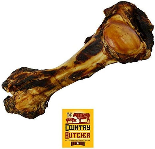 Giant Dog Bone for Aggressive Chewers, Large and Medium Breed Dog Treat, Natural, Tough, Chew Toy, Made in The USA, 1 Count
