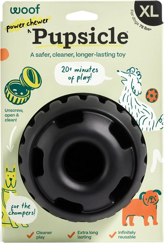 WOOF Power Chewer Pupsicle - Durable, Long-Lasting Dog Chew Toys for Aggressive Chewers - Keep Your Pup Busy - Easy to Clean - Toys for XL Dogs 75 lbs and Up
