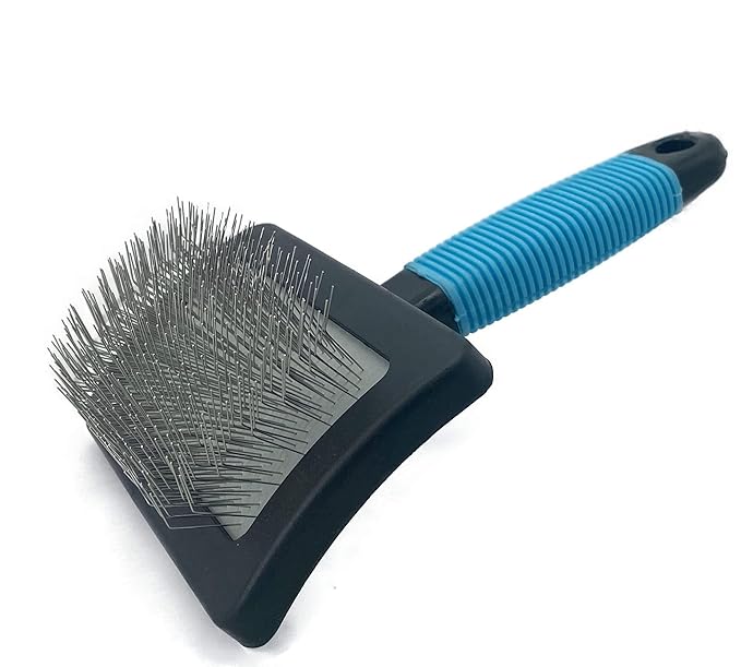 Extra Long Universal Pins Slicker with rubberized Handle,Big Dog Slicker Brush,Extra Long Pin Slicker Brush for Dog Pet Grooming Pins and Deshedding, Groom Like a Professional25mm(1")
