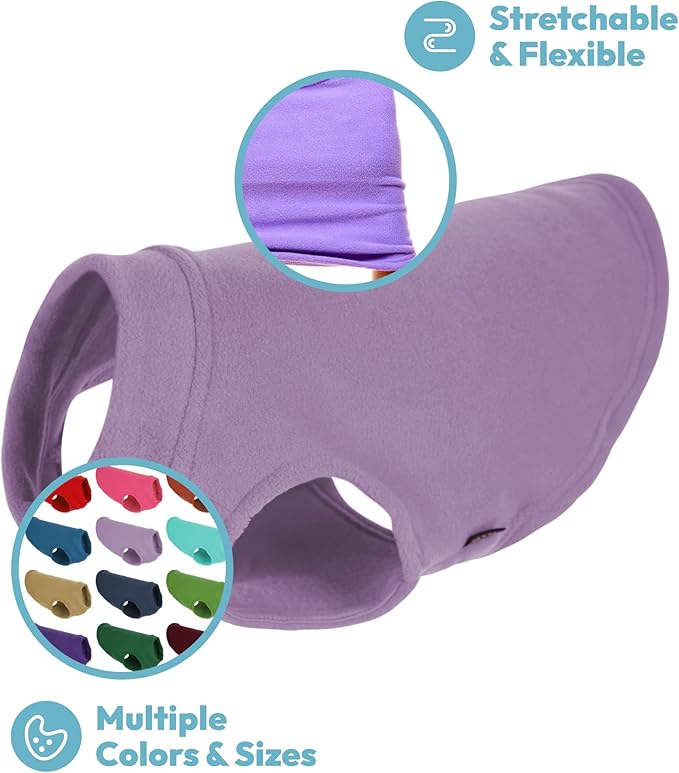 Gooby Stretch Fleece Vest Dog Sweater - Gray, X-Small - Warm Pullover Super Stretchy Fleece Dog Jacket for Small to Large Dogs