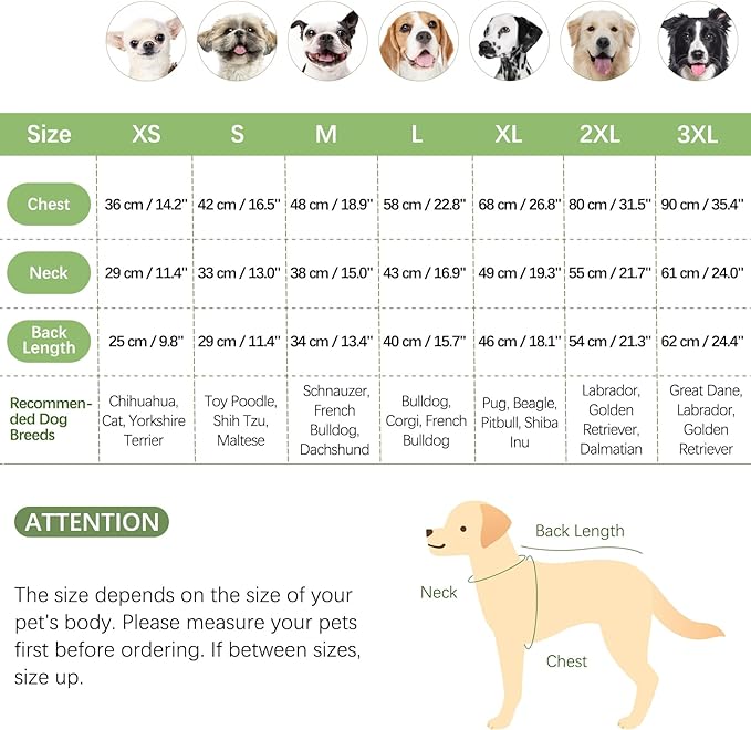 BRKURLEG Dog Sweater Dogs Warm Soft Fleece Sweaters, Turtleneck Sweatshirt for Small Medium Large Dogs, Dog Winter Coat, French Bulldog Pullover Jacket with Sleeve, Cold Weather Coat (Green, M)