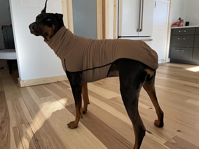 Esobo Fleece Dog Apparel Winter Warm Dog Coat Doggie Turtleneck Cozy Jacket Soft Shirt Vest Stylish Pet Outfits for Small Medium Large Dogs