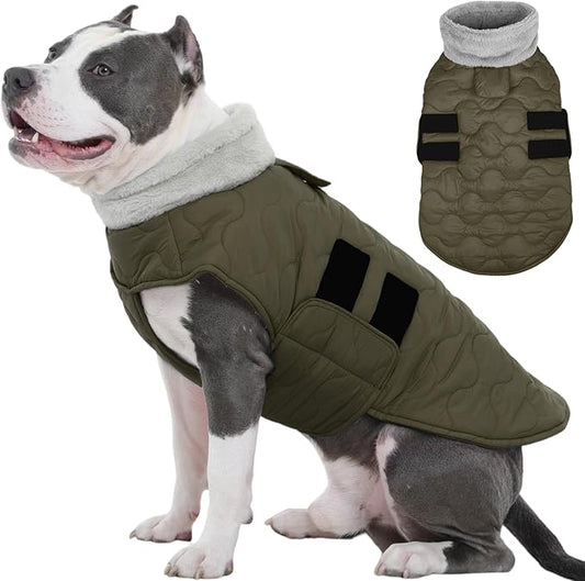 Kuoser XL Heavy Duty Dog Coat | -15°C Windproof Jacket for Husky - Anti-Chafe Fleece Neck