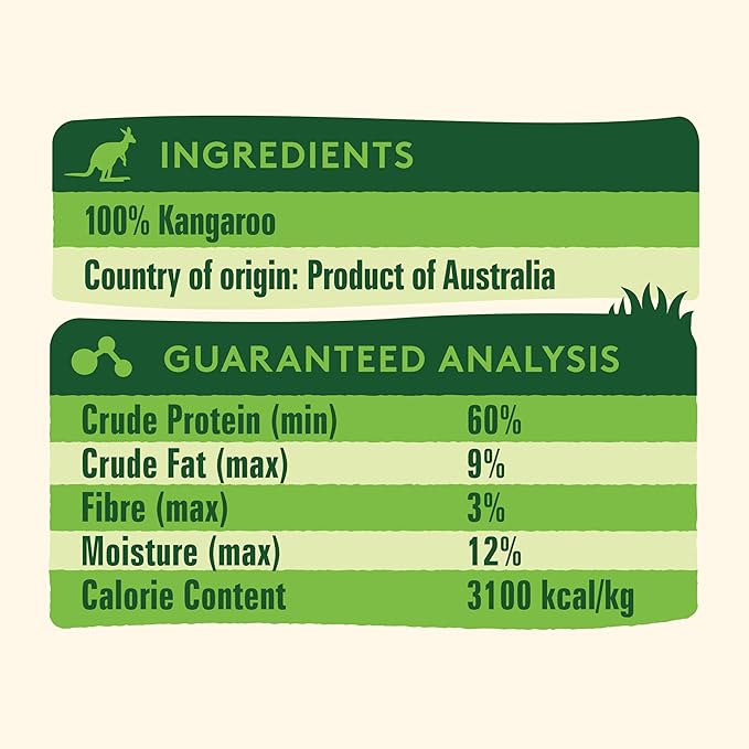 W&G Air Dried Kangaroo Liver, All Natural Low Fat Dog Treats Chews, Single Ingredient Jerky, Healthy Hypoallergenic Alternative for Training Rewards, Easy to Break, 5oz