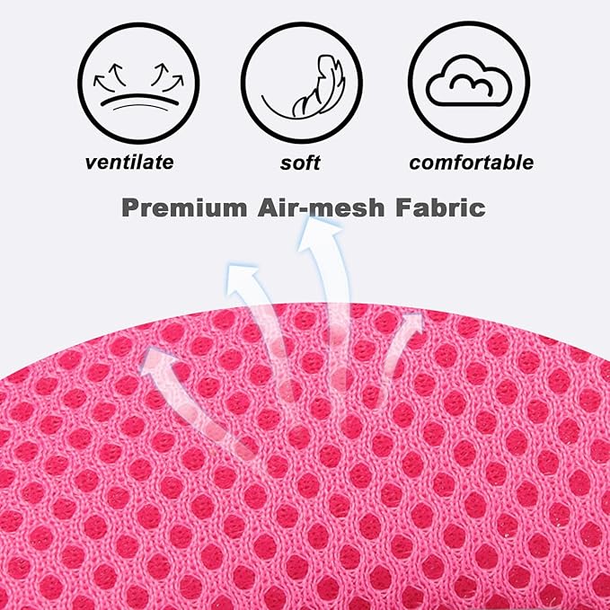 SOLMOONY Small Dog Harness,Soft Mesh Puppy Harness and Leash Set,No Escape Cat Harnesses for Training Walking,Reflective Adjustable Puppy Vest for Small Medium Dogs, Cats (Hot Pink, S)