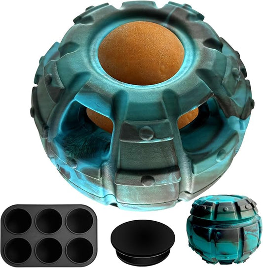 Yipetor Frozen Treat Dispensing Dog Toy - Large Chew Toy, Freezable Fillable Rubber, Reduces Anxiety, Easy to Clean, Interactive Puzzle (Small)