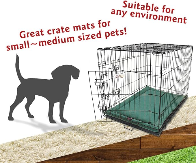 Majestic Pet Dog Crate Mat - Machine Washable Soft Plush Pet Bed Pad for Crates & Kennels | USA Crafted | 30"x21" Villa Marine